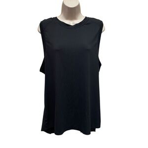 Fabletics women’s activewear tank top split back black size XL yoga running